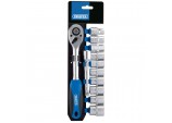 Metric Socket and Ratchet Set, 1/2&rdquo; Sq. Dr. (12 Piece)