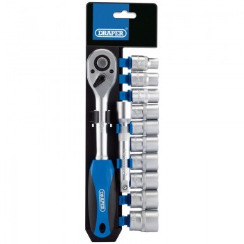 Metric Socket and Ratchet Set, 1/2&rdquo; Sq. Dr. (12 Piece)