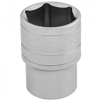 6 Point Metric Socket, 1/2&rdquo; Sq. Dr., 21mm