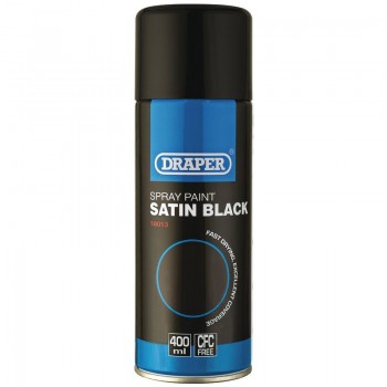 Satin Spray Paint, 400ml, Black