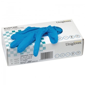 Nitrile Gloves, Medium, Blue (Pack of 100) Nitrile Gloves, Medium, Blue (Pack of 100)