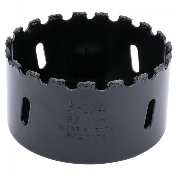 Tungsten Carbide Grit Hole Saw, 83mm