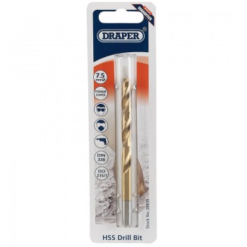 HSS Titanium Drill Bit, 7.5mm