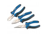 Soft Grip Pliers Set, Blue (3 Piece)