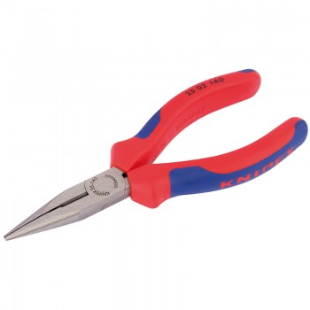 Knipex 25 02 140 SB Long Nose Pliers - Heavy Duty Handles, 140mm Knipex 25 02 140 SB Long Nose Pliers - Heavy Duty Handles, 140mm