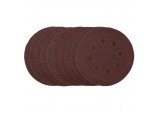 Sanding Discs, 125mm, Hook & Loop, 80 Grit, (Pack of 10)