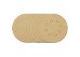 Gold Sanding Discs with Hook & Loop, 125mm, 180 Grit (Pack of 10)