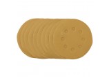 Gold Sanding Discs with Hook & Loop, 125mm, 240 Grit (Pack of 10)