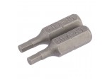 Hexagonal Insert Bit, 3mm, 1/4&rdquo; Hex, 25mm Long (Pack of 2)
