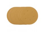 Gold Sanding Discs with Hook & Loop, 150mm, 240 Grit (Pack of 10)
