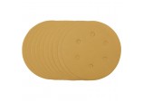 Gold Sanding Discs with Hook & Loop, 150mm, 320 Grit (Pack of 10)