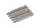 PZ Type Insert Bit, 1/4&rdquo; Hex, 50mm Long, No.1 (Pack of 5)