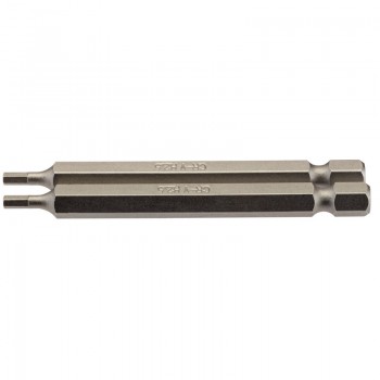 Hexagonal Insert Bit, 2.5mm, 1/4&rdquo; Hex, 75mm Long (Pack of 2)