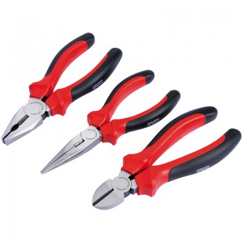 Plier Set With Soft Grip Handles, 160mm (3 Piece)