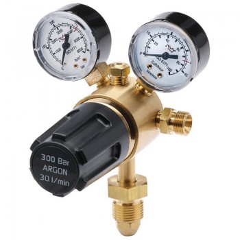 Industrial Gas Bottle Regulator with Double Gauge, 300 bar