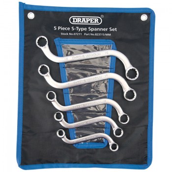 S-Type Obstruction Ring Spanner Set (5 Piece)