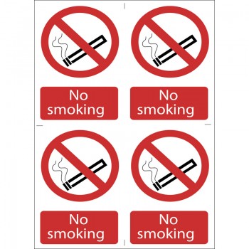 No Smoking’ Prohibition Sign (Pack of 4) No Smoking’ Prohibition Sign (Pack of 4)