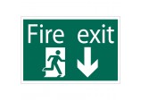 Fire Exit Arrow Down&rsquo; Safety Sign
