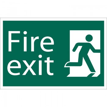 Fire Exit&rsquo; Safety Sign, 300 x 200mm