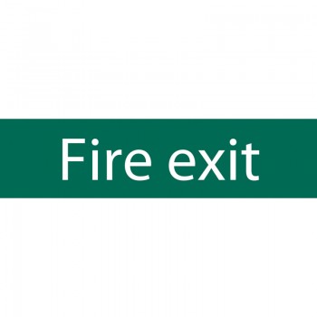 Fire Exit&rsquo; Safety Sign, 200 x 50mm