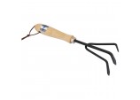 Carbon Steel Hand Cultivator with Hardwood Handle
