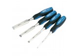 Soft Grip Bevel Edge Wood Chisel Set, 150mm (4 Piece)