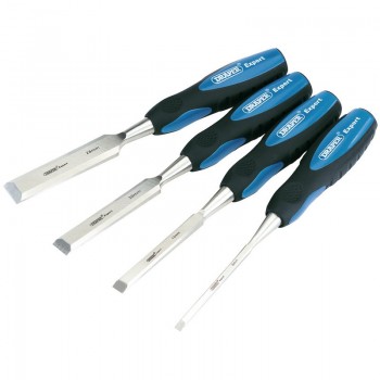 Soft Grip Bevel Edge Wood Chisel Set, 150mm (4 Piece)