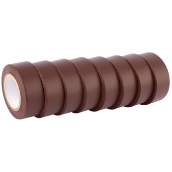 Insulation Tape to BSEN60454/Type2, 10m x 19mm, Brown (Pack of 8)