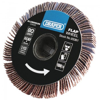 Aluminium Oxide Flap Wheel, 5 x 60mm, 80 Grit Aluminium Oxide Flap Wheel, 5 x 60mm, 80 Grit