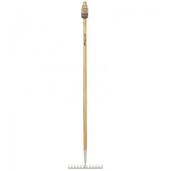 Draper Heritage Stainless Steel Garden Rake with Ash Handle