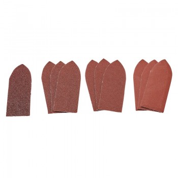 Assorted Hook and Loop Aluminium Oxide Sanding Sheets, 32 x 92mm (Pack of 10) Assorted Hook and Loop Aluminium Oxide Sanding Sheets, 32 x 92mm (Pack of 10)