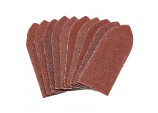 Hook and Loop Aluminium Oxide Sanding Sheets, 32 x 92mm, 60 Grit (Pack of 10)