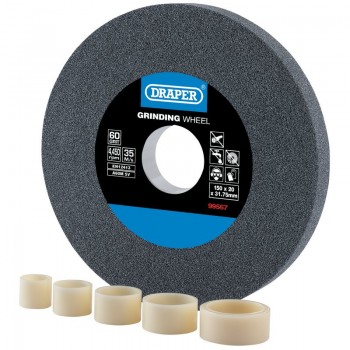 Aluminium Oxide Bench Grinding Wheel, 150 x 20mm, 60 Grit Aluminium Oxide Bench Grinding Wheel, 150 x 20mm, 60 Grit